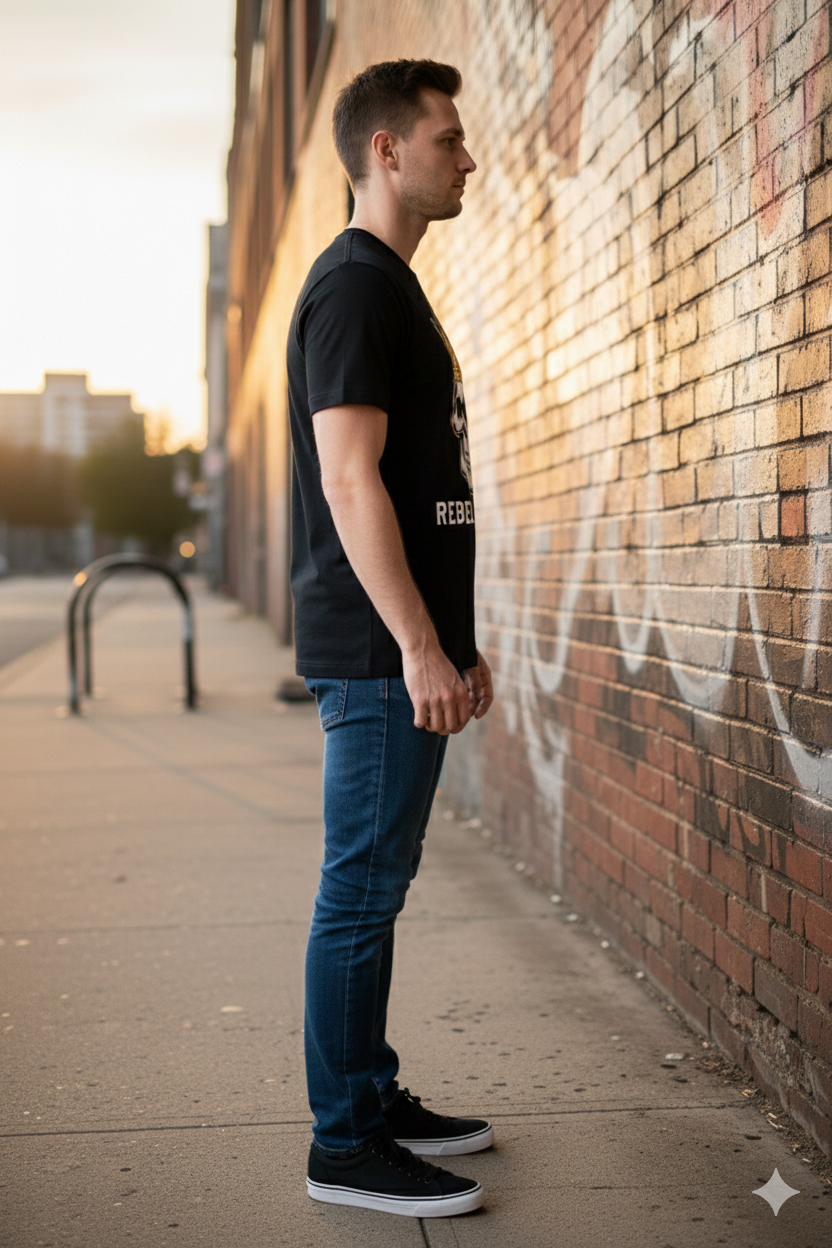 Rebel Reign Skull Tee — Crowned Skull Graphic T-Shirt