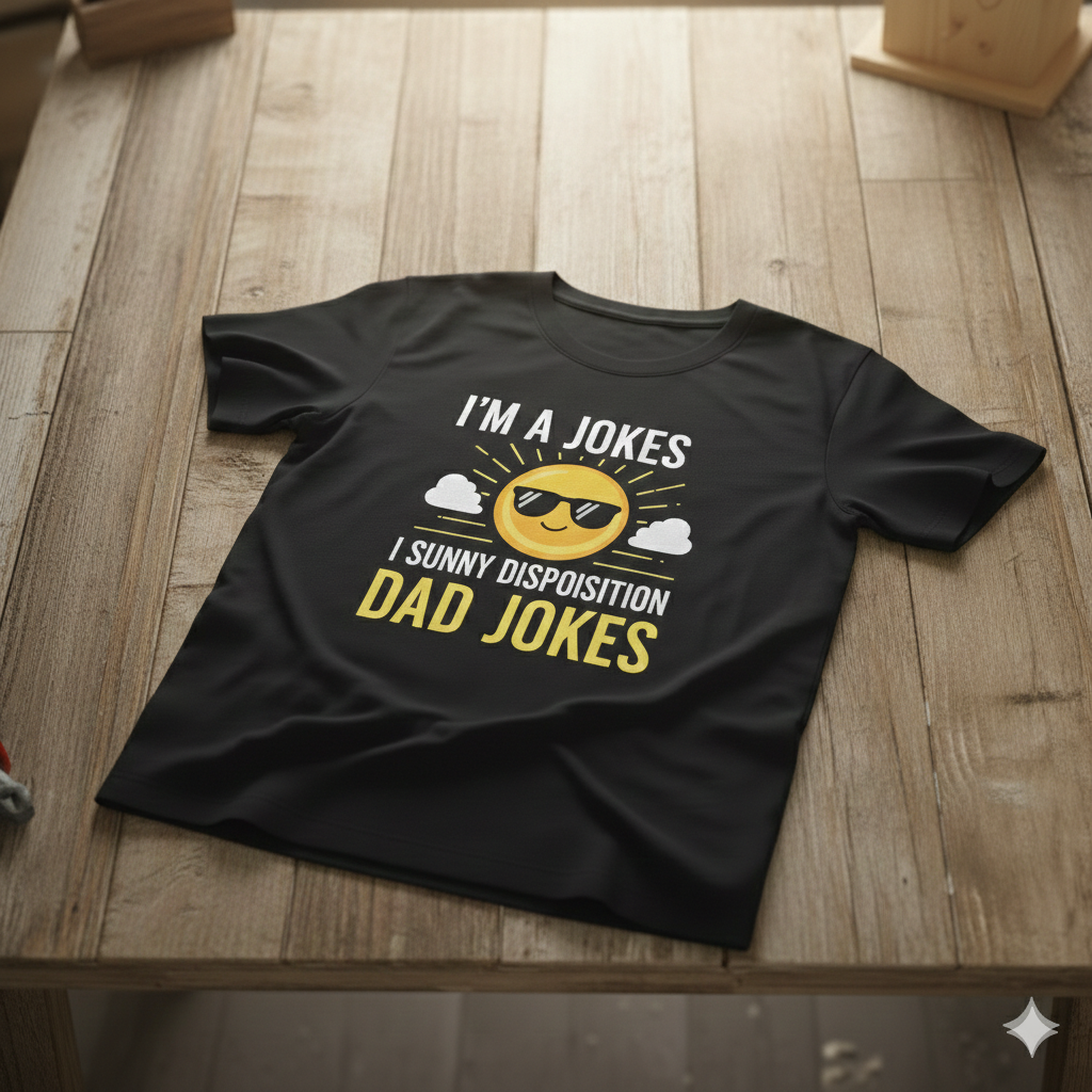 Dad Jokes T-Shirt — "I’m A Jokes, I Sunny Disposition" Funny Father’s Day Tee