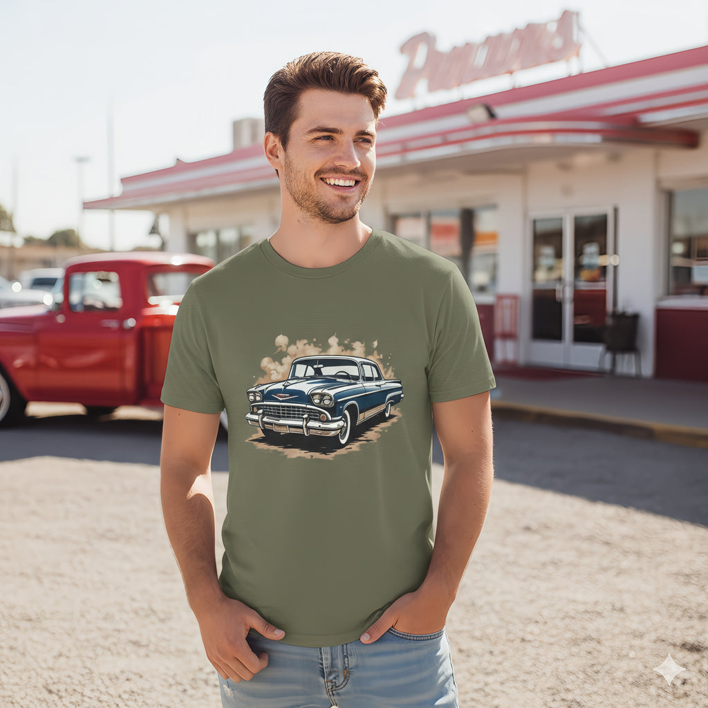 Vintage Classic Car T-Shirt — Retro 1950s Chevy Graphic Tee