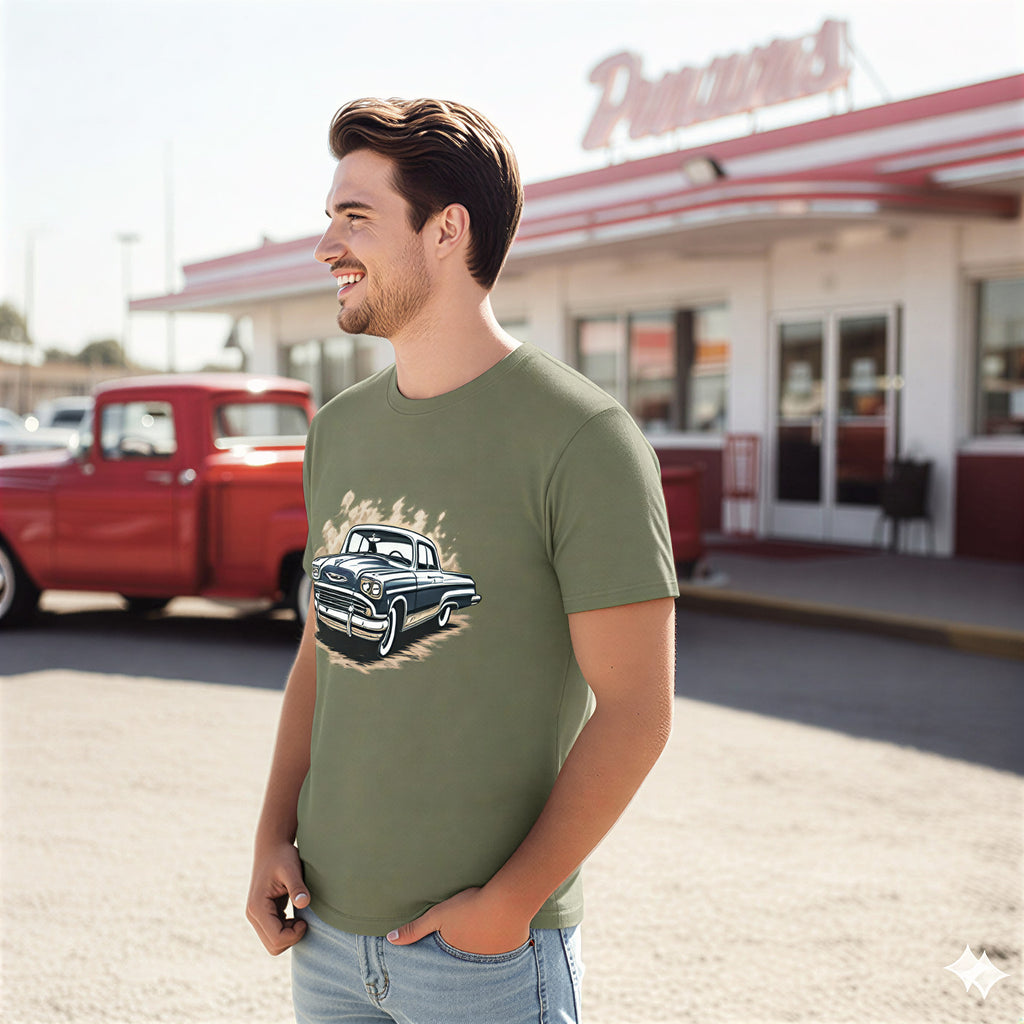 Vintage Classic Car T-Shirt — Retro 1950s Chevy Graphic Tee