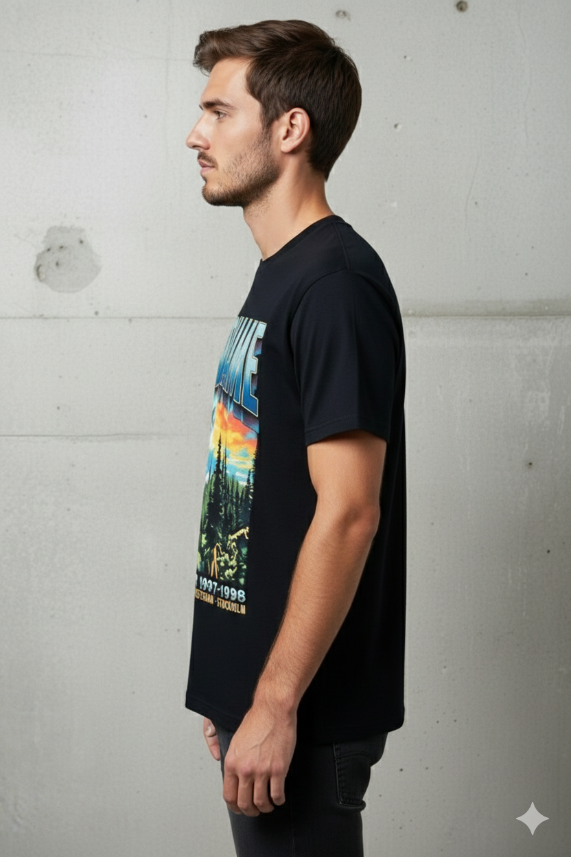 Band Tour Tee — Vintage Mountain Concert Graphic T-Shirt