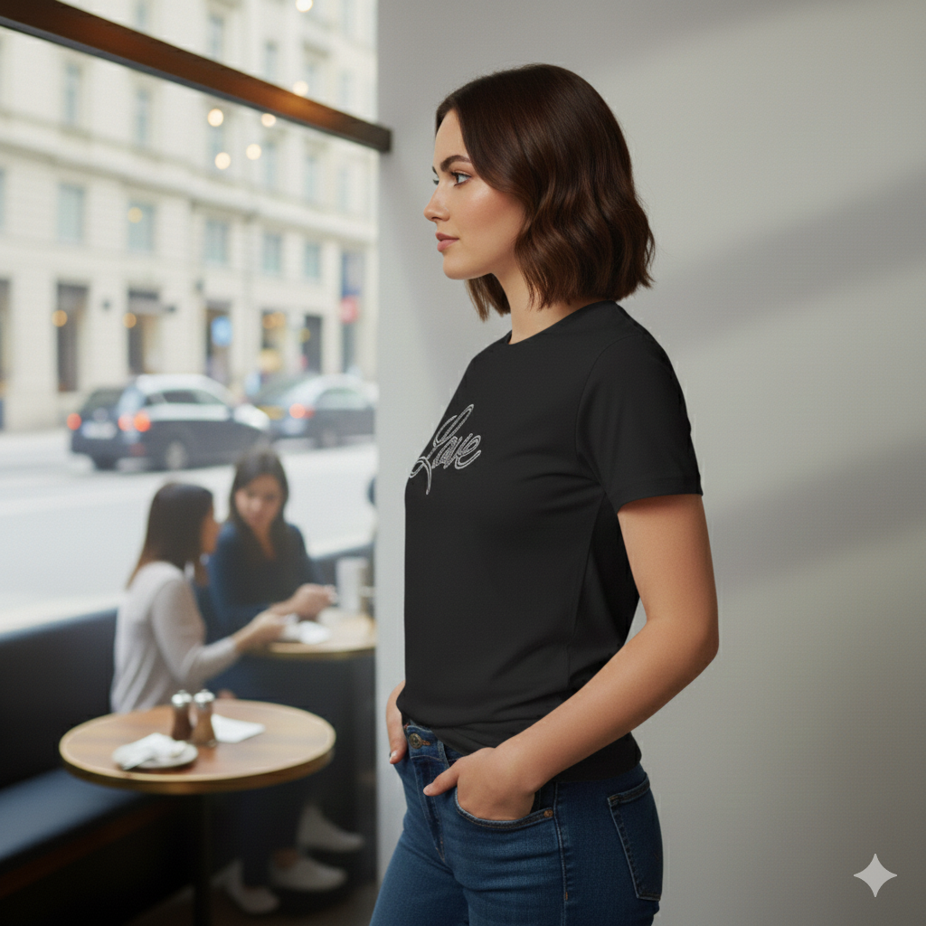 Love Script T‑Shirt — Retro Cursive Graphic Tee