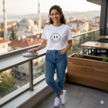 Smiley Face Graphic Tee — Minimal Retro Happy Face T-Shirt