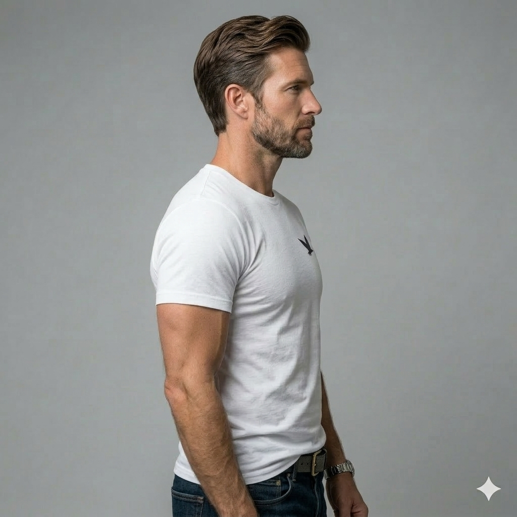 Minimalist Flying Bird T‑Shirt — Small Chest Silhouette Tee