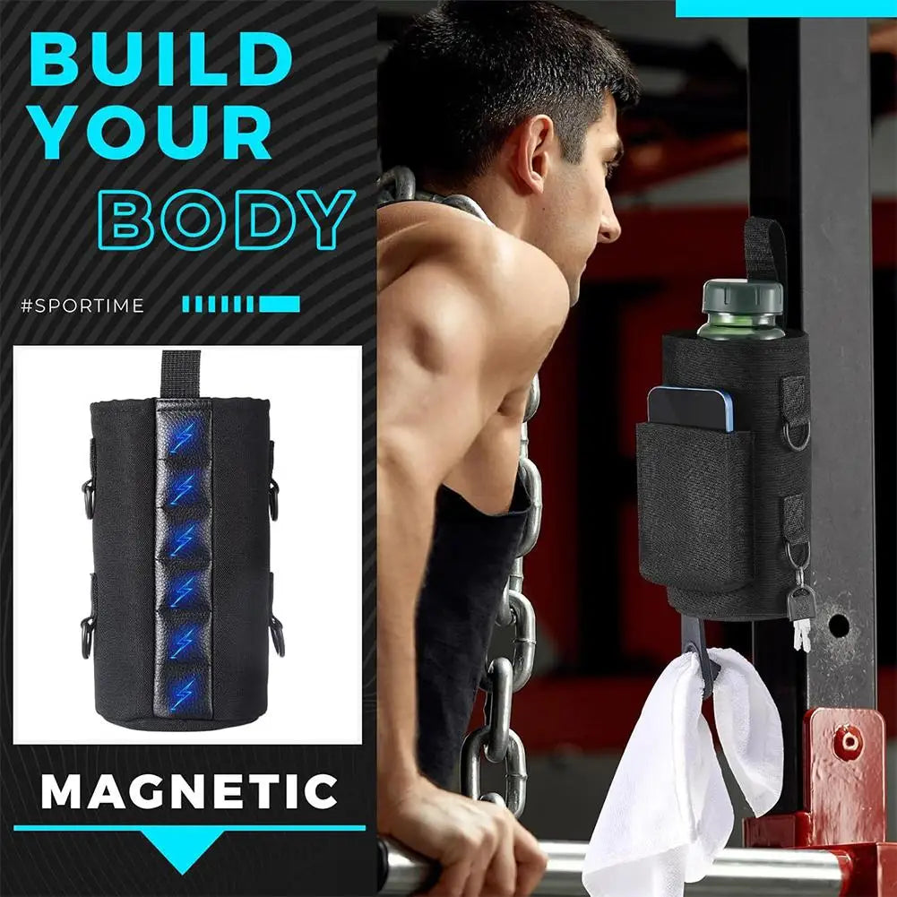Magnetic Water Bottle Pouch Cup Holder Bag Gym-specific Water Cup Holder With Strong Magnet For Outdoor Sports Bottle Bag