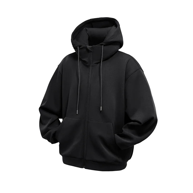 Airbag Hoodie Travel Neck Airbag Safety Sweatshirt Shockproof Protective Hoodie Outdoor  Wear Unisex Zip-Up Fleece Jacket  Man