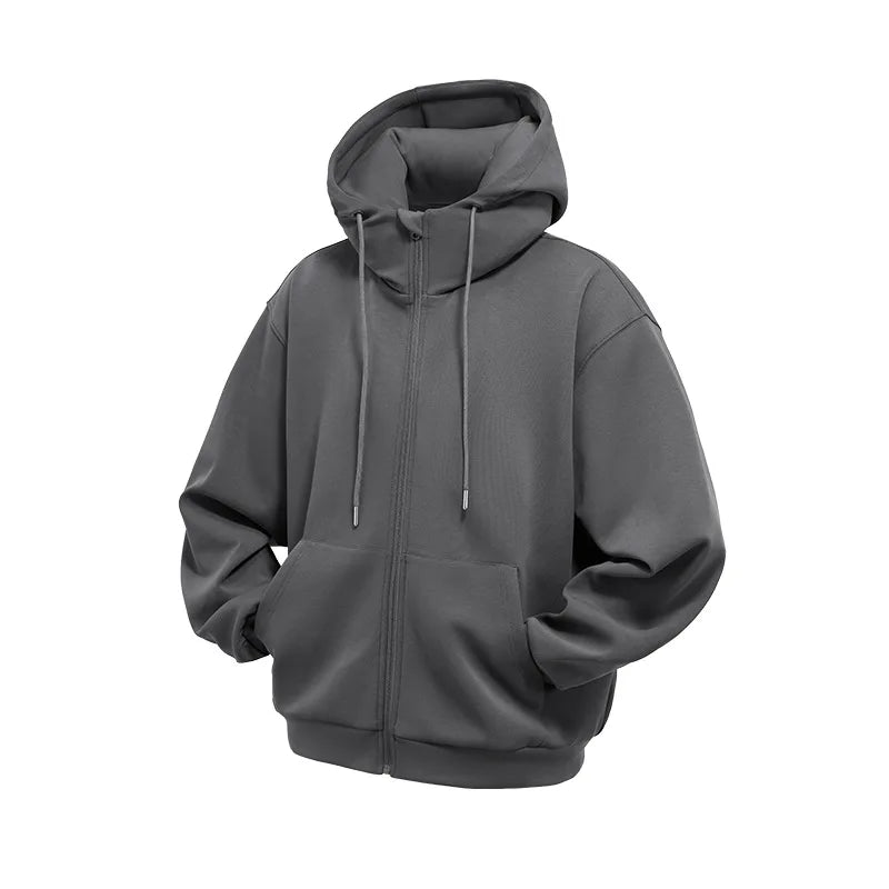 Airbag Hoodie Travel Neck Airbag Safety Sweatshirt Shockproof Protective Hoodie Outdoor  Wear Unisex Zip-Up Fleece Jacket  Man