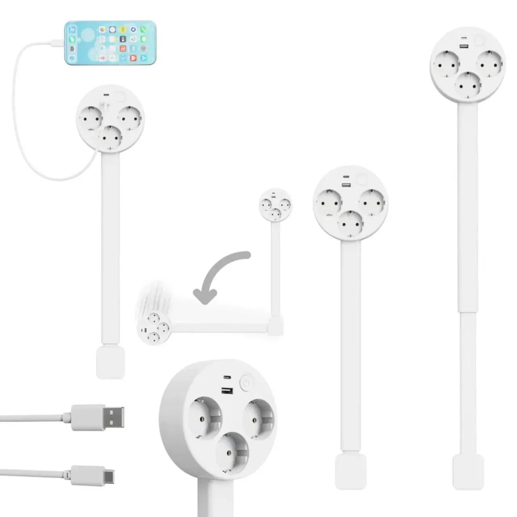 New Electrical Outlet Extender Seat Extender - Power Socket Extender In Three Specification Rotatable Folding Portable Tonfa