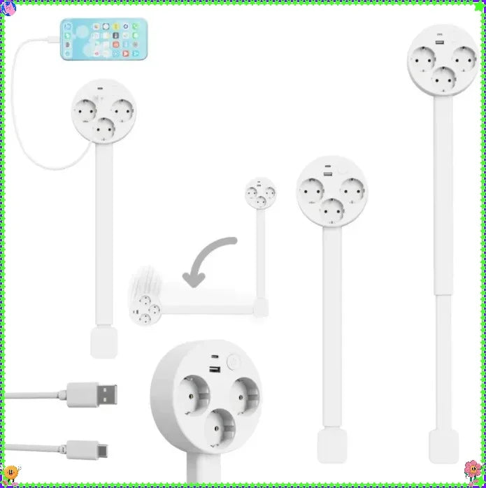 New Electrical Outlet Extender Seat Extender - Power Socket Extender In Three Specification Rotatable Folding Portable Tonfa